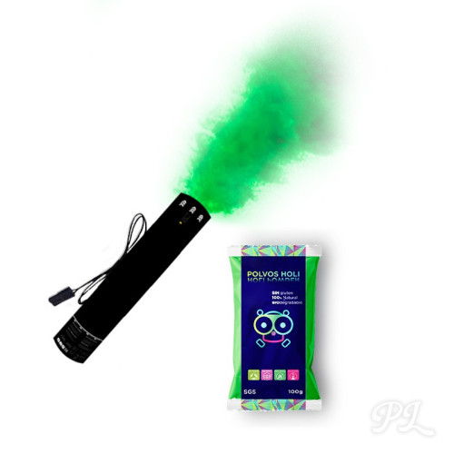 cañón eléctrico Holi verde