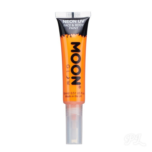 pintura corporal uv 12 ml con aplicador naranja
