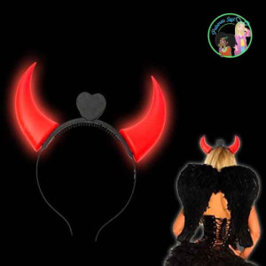 Cuernos LED demonio