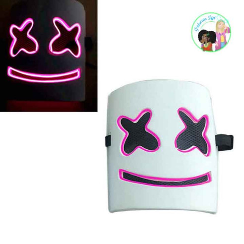 Máscara con luces LED estilo Marshmello