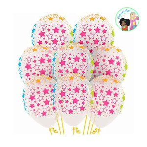 Globos luminosos UV con estampado de estrellas
