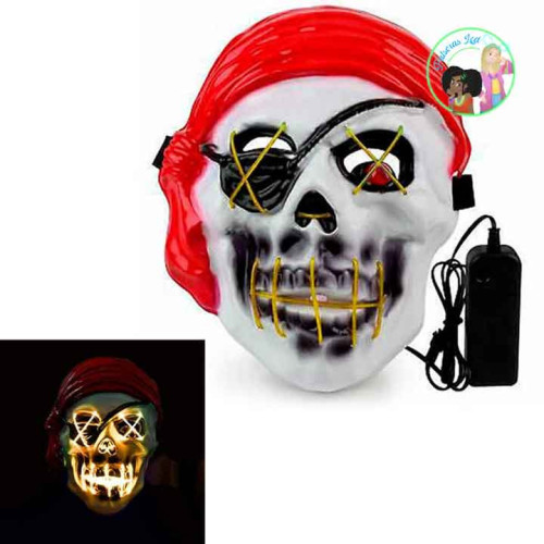 Máscara luz LED Pirata