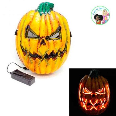 Máscara luminosa LED Calabaza