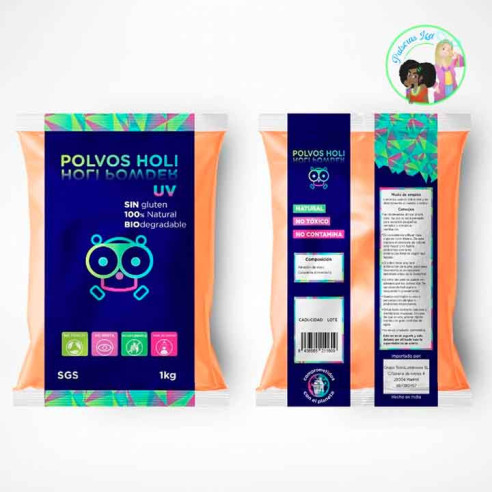 Polvos Holi Neón Bolsas de 1 kg