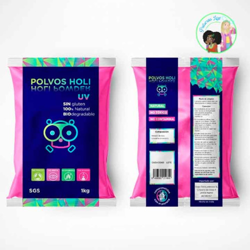 Polvos Holi Neón Bolsas de 1 kg