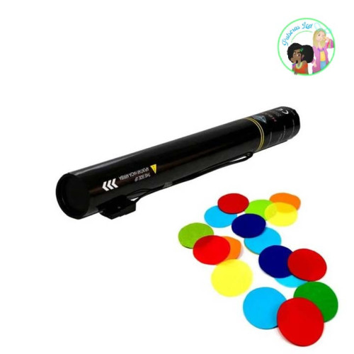 Cañones eléctricos de confeti biodegradable redondo