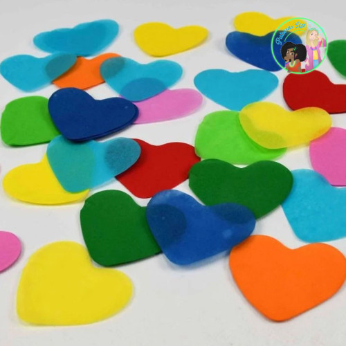 Confeti Biodegradable Papel Corazones