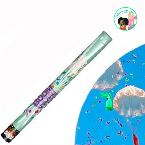 Cañón de Confeti Metalizado | Efecto paracaídas espectacular