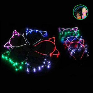 Diadema LED orejas de gato