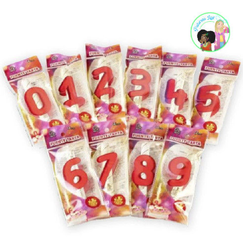 Bengalas Pastel Números