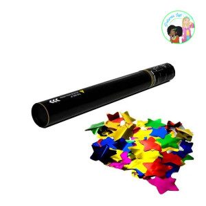 Lanzador de confeti estrellas metalizadas