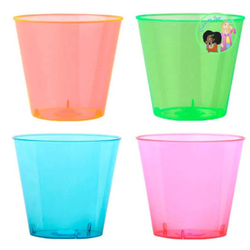 Vasos Fluorescentes Brillo Ultravioleta de Chupito
