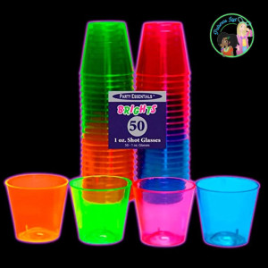 Vasos Fluorescentes Chupito Brillo UV