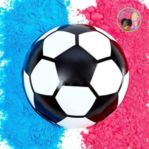 Pelota de Fútbol con Polvos Holi para Gender Reveal