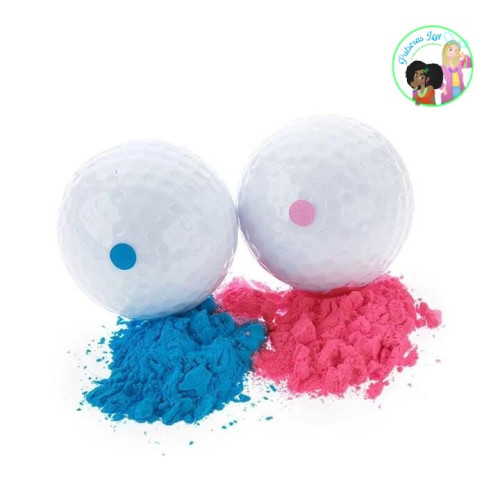 Pelota de Golf rellena de Polvos Holi para Gender Reveal