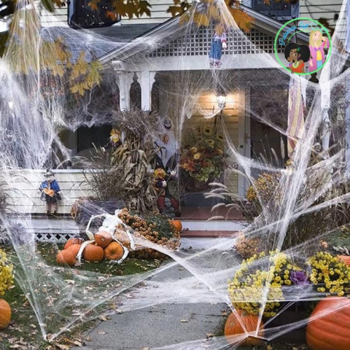 Telaraña de Halloween Efecto Fluorescente