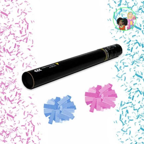 Cañón manual de confeti para Gender Reveal