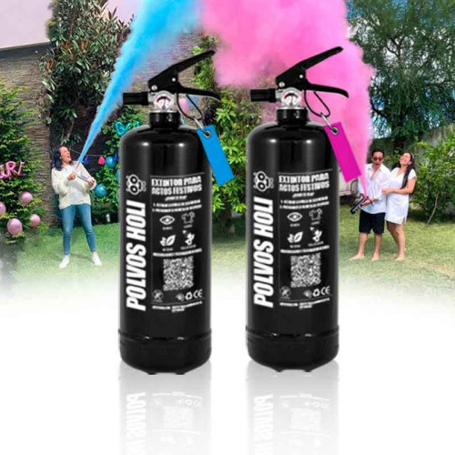 Extintor Relleno de Polvos Holi para Revelación de Género