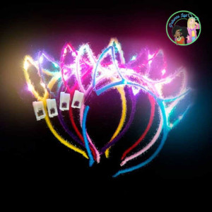 Diademas LED cuernos de demonio