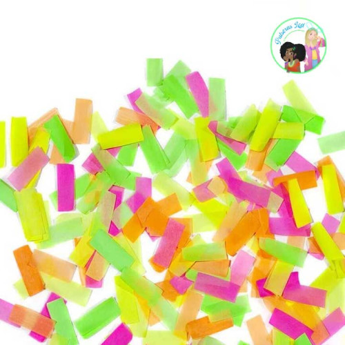 Confeti papel fluorescente ultravioleta