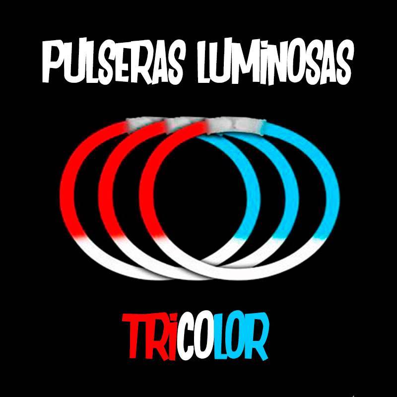 Pulseras Bicolor Fluorescentes de Alta Calidad