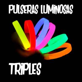 Pulseras Luminosas Triples