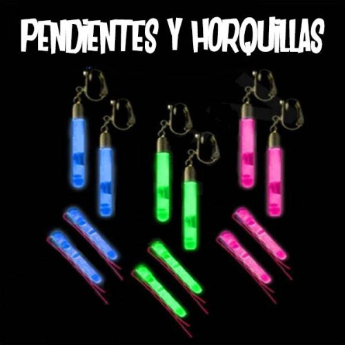 pendientes horquillas fluor 