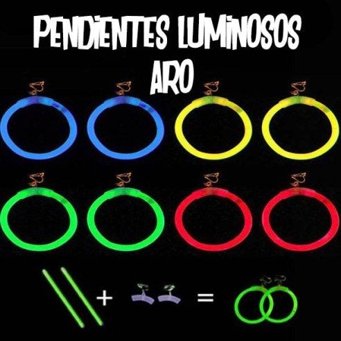 pendientes luminosos aro 