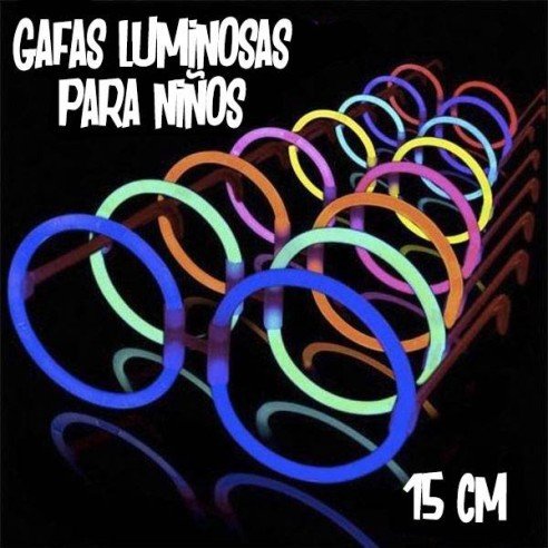 Gafas fluorescentes redondas niños