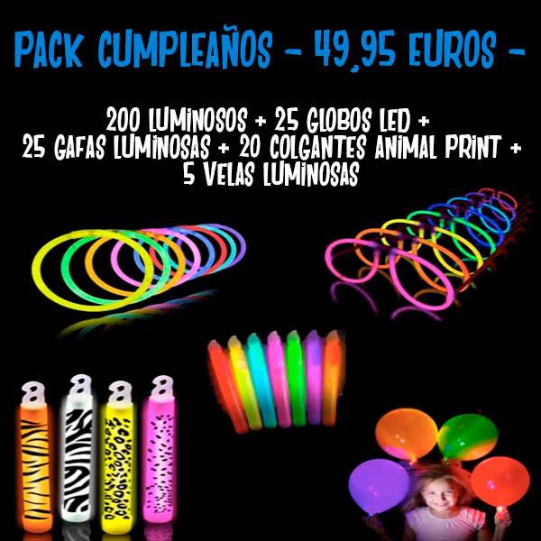 Pack 100 Globos Neón Para Fiestas Flúor Fluorescente Uv