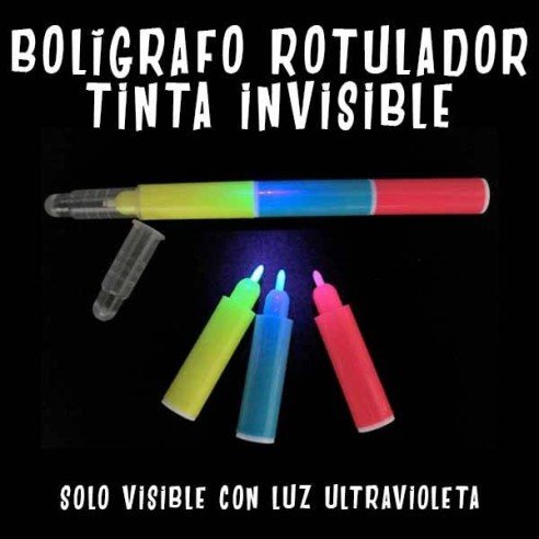 Boligrafo Rotulador Tinta Invisible