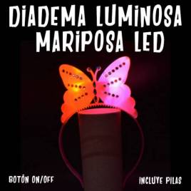 Diadema Luminosa Mariposa LED