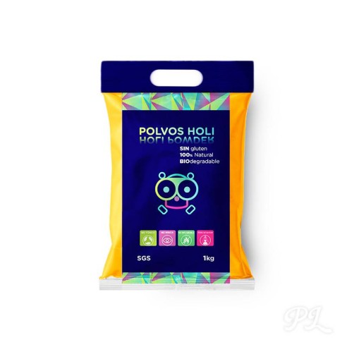Polvos holi 1kg amarillo