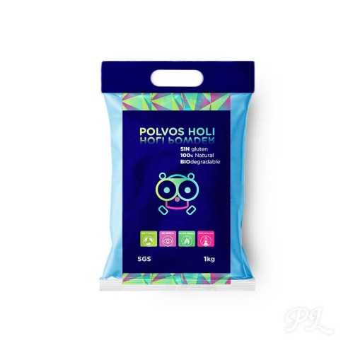 Polvos holi 1kg azul