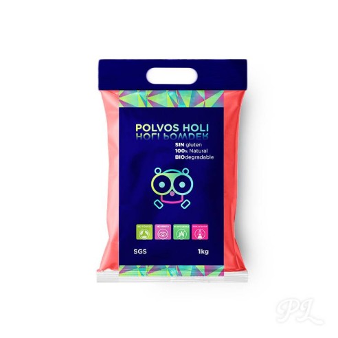 Polvos holi 1kg rojo