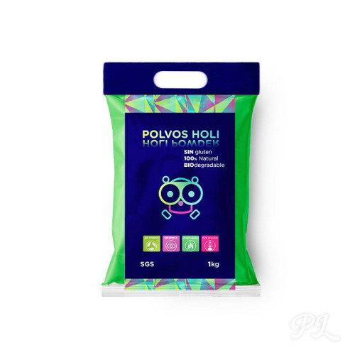 Polvos holi 1kg verde