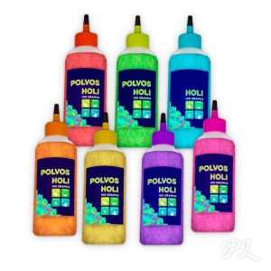 Botes de 100 gramos de Polvos Holi