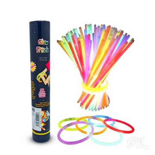 Pulseras fluorescentes 50 unidades variadas