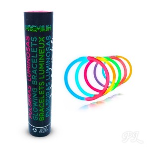 Pulseras fluorescentes bicolor