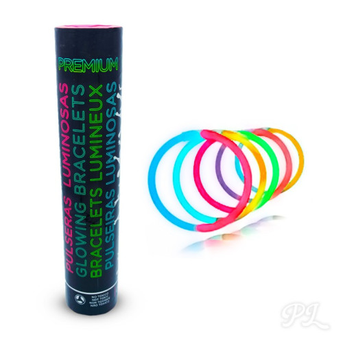 Pulseras fluorescentes bicolor