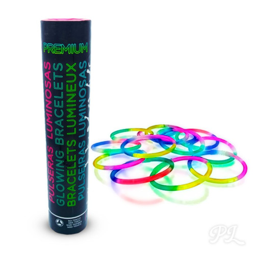 Pulseras fluorescentes tricolor