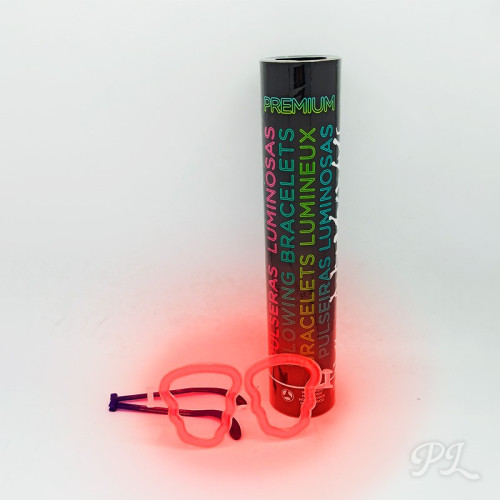 Gafas fluorescentes calavera rojo