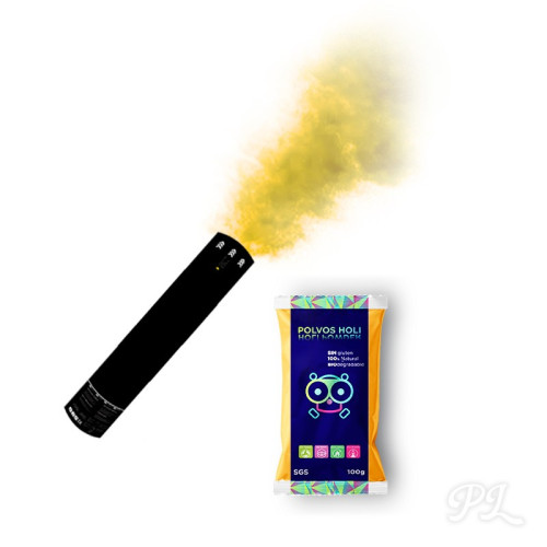 cañón manual holi amarillo