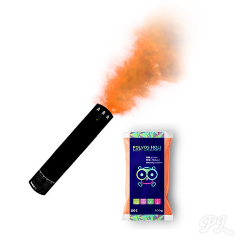 cañón manual holi naranja